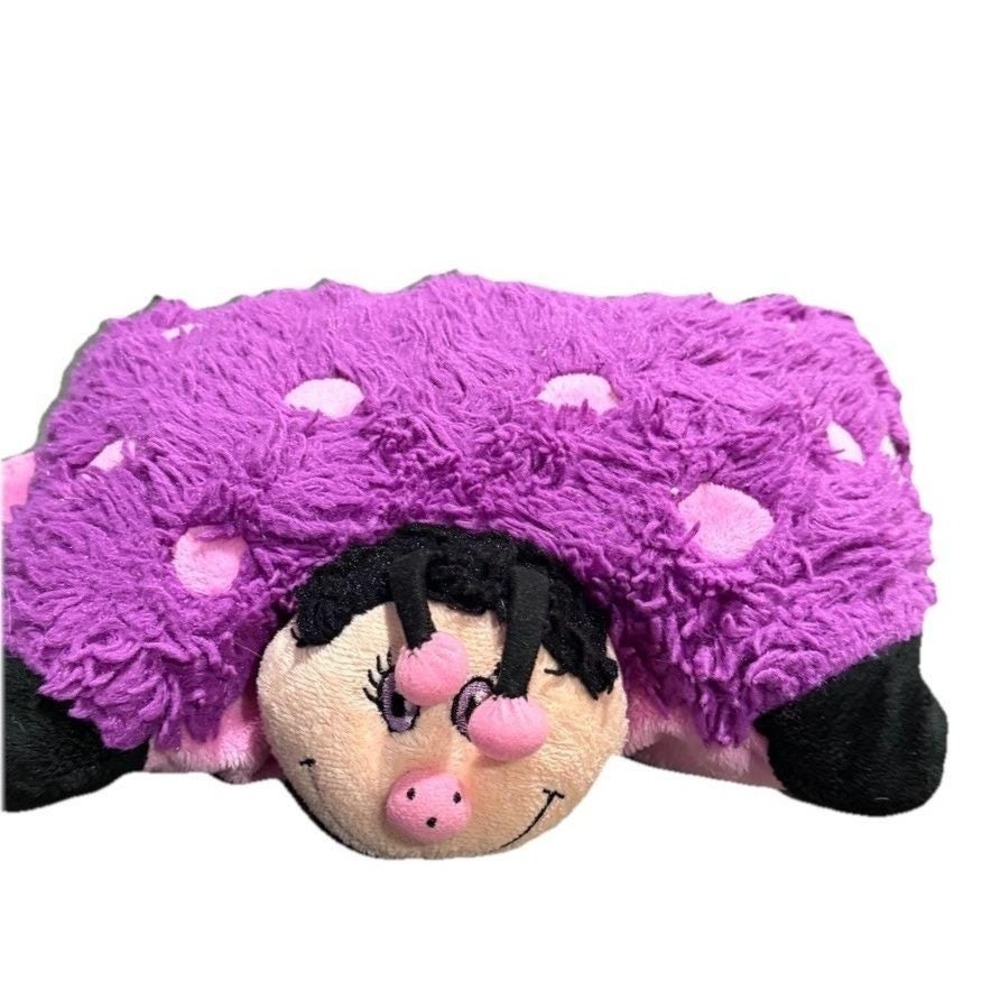 Pillow Pets Pee Wee Ladybug Purple Pink Lady Bug Soft Stuffed Plush
